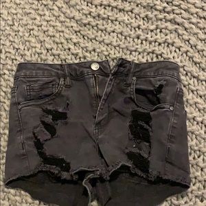 RSQ Black Denim Shorts